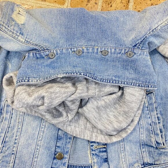 Free People Distressed Denim Jean Jacket - Picture 11 of 16